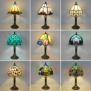 欧美玻璃灯饰简约艺术玻璃灯欧式地中海麦穗外贸台灯创意温馨床头