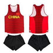 中国队田径服套装男女体育，生训练服马拉松，跑步背心短跑体考苏炳添