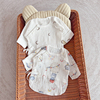 新初生(新初生)婴儿衣服0-3个月纯棉纱布，夏季薄款宝宝和尚服无骨半背上衣