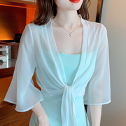 韩国东大门时尚舒适潮流女装雪纺百搭个性防晒衣空调衫