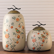 新中式陶瓷储物罐现代欧式美式客厅电视柜玄关摆件创意软装工艺品