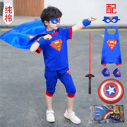 超人衣服儿童蜘蛛侠男童套装cosplay服装童话人物迪士尼角色扮演