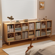 书架置物架落地家用分层架卧室多层收纳格子柜简约现代学生矮书柜