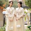 中式伴娘服女冬季2024汉服姐妹装结婚礼服中国风旗袍伴娘团裙