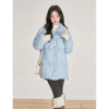 一颗小野莓蓝色加厚保暖棉袄棉衣女2023冬季韩版宽松百搭外套