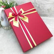 长方形超大号红色盒相册衬衫油画礼物盒子西装婚纱包装盒定制