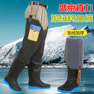 冬季加绒过膝超高筒雨靴，80厘米防寒保暖防滑加厚钓鱼加棉耐磨长筒