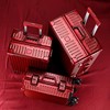 结婚行李箱陪嫁箱红色箱子，拉杆箱女皮箱，婚礼用密码新娘嫁妆箱一对
