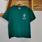 品牌夏装儿童圆领T恤短袖墨绿超人图案吸汗时尚学生百搭上衣