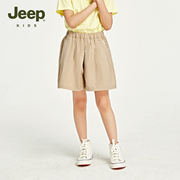 jeep吉普女童半身裙2023夏季纯棉，裙裤外穿薄款宽松大童女孩裙
