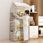 衣服收纳箱家用布艺衣柜衣物，整理盒折叠大号，透明筐袋储物箱子神器