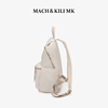 mach&kilimk米白色，牛津布帆布旅行包，双肩包女大学生上课背包