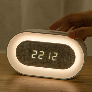 电子闹钟创意摆件充电款，卧室床头简约智能，桌面低噪音多功能背光4.