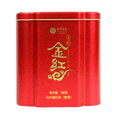 七彩云南 云南凤庆 滇红茶 散茶 大叶 金红 工夫红茶 100克/盒
