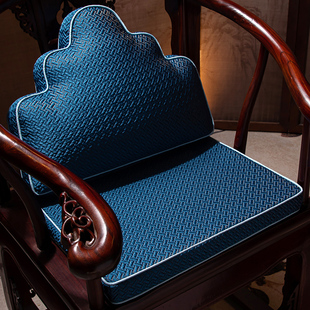 新中式红木椅子垫加厚乳，胶垫久坐实木座垫，防滑太师椅茶椅坐垫定制