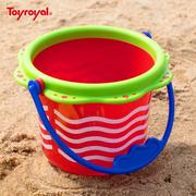 toyroyal皇室玩具儿童软胶戏水小水桶沙滩，玩沙小工具宝宝1-3岁