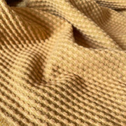 姜黄色(姜黄色)小香风面料立体凸起羊毛做套装连衣裙布料粗花呢子箱包布头