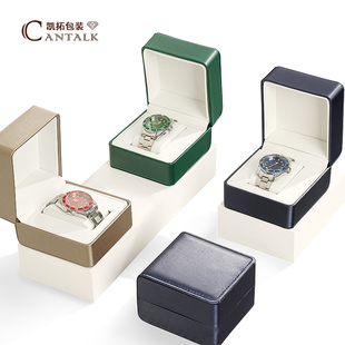 手表盒礼盒单个拉丝皮欧式机械腕表展示收纳盒手表包装盒高档