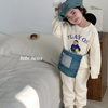 上新▲BabyWe韩国童装可爱休闲两件套纯棉毛圈卫衣宝宝套装