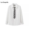 拉夏贝尔/La Chapelle学院风带领带jk制服衬衫秋季新款宽松上衣女
