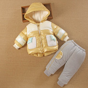 0一1岁男宝宝秋冬装12羽绒款3个月6加厚棉衣袄外套装婴儿服外出季
