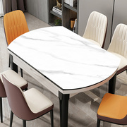 大理石纹椭圆形餐桌布防水防油免洗可折叠餐桌垫防烫硅胶皮革桌垫