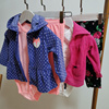 新生婴儿0-2岁女宝宝，短袖三角哈衣套装连体衣，春秋外套三件套