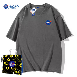 NASA WEEK联名款纯棉短袖t恤男女潮牌上衣情侣装T恤SXJ