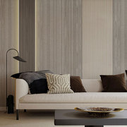 简约木质仿木纹墙纸轻奢客厅，沙发背景墙壁纸，高级感酒店办公室墙布
