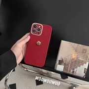 小众新年红色山茶花适用iphone15promax手机壳苹果13高级感12保护套，14pro女款1112pro全包防摔13pro软壳