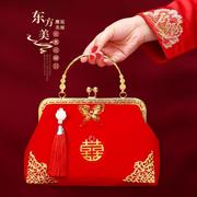 结婚包包新娘手拿包红色布艺礼金，包手提(包手提)结婚复古中国风