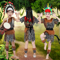 六一儿童野人演出服原始猎人装扮