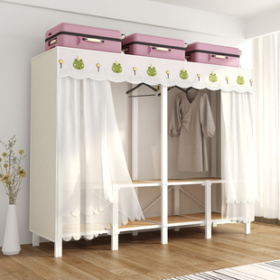 免安装简易卧室布衣柜家用折叠衣橱出租房用经济型收纳柜子置物架