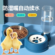 小鸭子食盆自动饮水器小鸡，喂食器养宠物柯尔鸭吃饭的碗喂水器用品