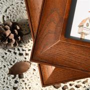 栖域美式实木复古4寸6寸7寸高档木质相框摆台挂墙样板房欧式横 竖