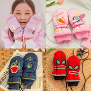 韩国儿童手套男童冬季幼儿园宝宝小学生连指加厚防寒女孩滑雪手套