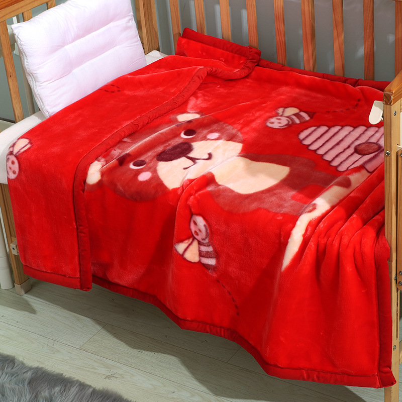 珊瑚绒毛毯双层加厚儿童幼儿园午睡小被子宝宝新生婴儿抱被盖毯子