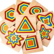 幼儿园小班益智区形状几何拼图拼板宝宝木制玩具区域区角材料