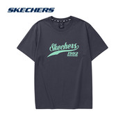 skechers斯凯奇短袖男女，款情侣速干运动潮流，圆领宽松透气t恤