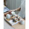 高档日式功夫茶具茶壶套装整套简约现代家用办公茶艺青灰釉带茶盘