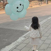 韩系童装2022冬装女童洋气小香风白色羽绒棉服儿童夹棉外套棉衣