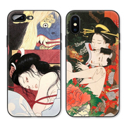 日式传统美女浮世绘宫廷风，适用iphonexsmax苹果1514pro手机壳678plus