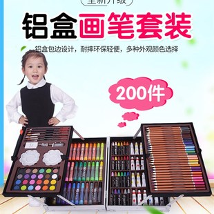儿童画笔水彩笔绘画套装可水洗小孩画画工具丙烯颜料美术礼盒画本