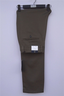 道一休闲男裤3C206-1款2023秋高腰弹力修身直筒卡其常规厚度