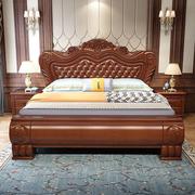 欧式实木床1.8米婚床1.5米奢华雕花公主床主卧大床高箱收纳床家用