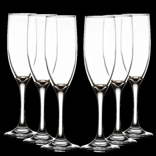 欧式透明玻璃杯香槟杯高脚杯红酒杯葡萄酒杯鸡尾酒杯气泡杯笛形杯