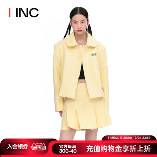 WMWM 设计师品牌IINC 23SS圆领玫瑰花刺绣纯色西装外套