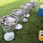 欧式复古冰桶圆形大容量香槟桶户外室内桶架套装酒吧商用大冰块桶