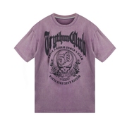 美式字母印花紫色短袖T恤女夏季小众宽松百搭显瘦打底衫ins上衣潮