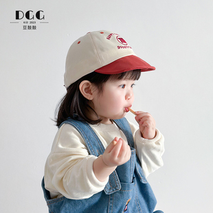 宝宝帽子春秋季婴儿薄款鸭舌帽，韩版字母男女童软檐遮阳防晒棒球帽